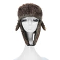 thumbnail image 6 of Unisex Men Women Russian Hat Trapper Bomber Warm Ear Flaps Winter Ski Hat Cap Headwear, 6 of 7