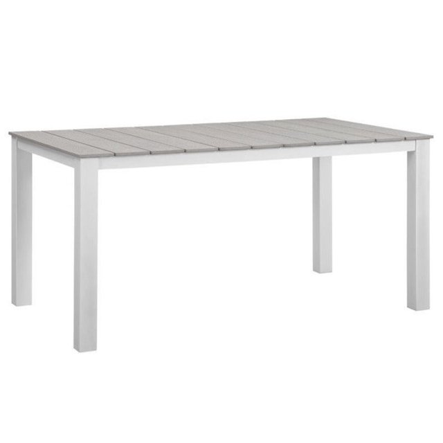Hawthorne Collections Table à Manger en Plein Air en Blanc Gris Clair