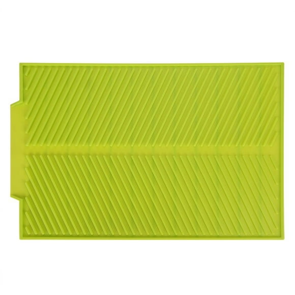 NoBrand Coussin de séchage pour Vaisselle - Plateau de Cuisine antidérapant rectangulaire en Silicone de 39 * 25 cm pour Accessoires de Table de comptoir de Cuisine, Lavage en Machine (Vert)