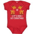 thumbnail image 3 of Inktastic Twins Our 1st Christmas Reindeer Boys or Girls Baby Bodysuit, 3 of 5