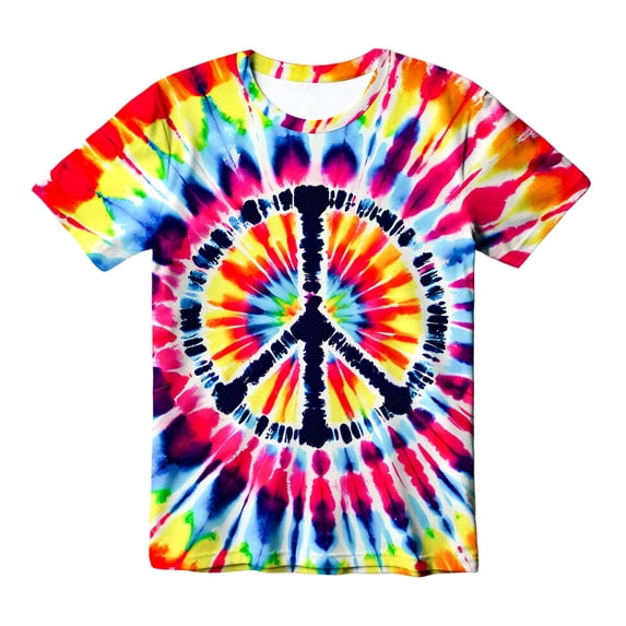 Big Boys T-shirt Dinosaur Tie Dye Graphic Short Sleeve Crew Neck Kids Casual Tops Size 12-13T