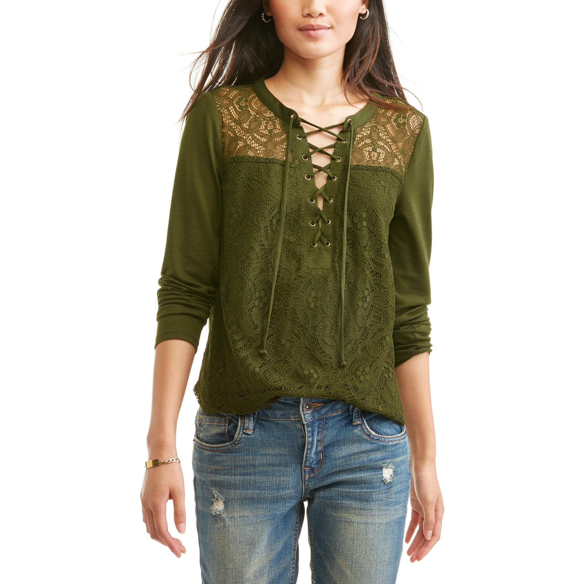 No Boundaries Lace Up Henley