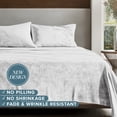 thumbnail image 3 of Bare Home Microplush Fleece Sheet Set - Ultra Soft - Deep Pocket - Full, White, 3 of 9