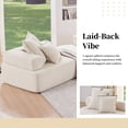 thumbnail image 4 of Loveseat Frame for Luxury Boucle Floor Couch Set, Oversized Modular U Shaped Sectional Sofa, Convertible Sleeper Couch, Spacious Foam-Filled Sofa Bed for Living Room, Beige, 4 of 9