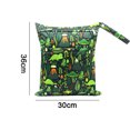 thumbnail image 2 of 2pcs Cloth Diaper Wet Dry Bags Waterproof Reusable Travel Beach Pool Daycare Soiled Baby Items Yoga Gym Bag for Swimsuits or Wet Clothes, 2 of 5
