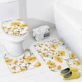 thumbnail image 4 of Bathroom Shower Curtain Sets with Rugs, Yellow Leaf Pattern Printed on Bathroom Rugs and Shower Curtain Sets, Great for Master Bath Beach House Modern Home, 72 x 72 inches, 4 of 8