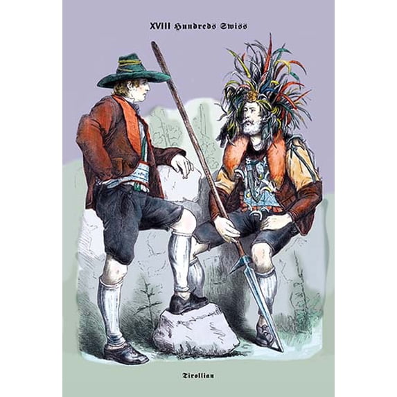 Tirollian Swiss, 19th Century Fine art canvas print (20" x 30")
