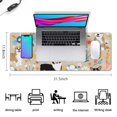 thumbnail image 5 of Long Mouse Pads for Desk,Corgi Dog and Flower Florals Desk Mats on Top Of Desks, Desk Mouse Pad Extra Large with 3mm Non-Slip Base and Stitched Edge for Gaming,Office,Work,Home 31.5"x11.8", 5 of 6