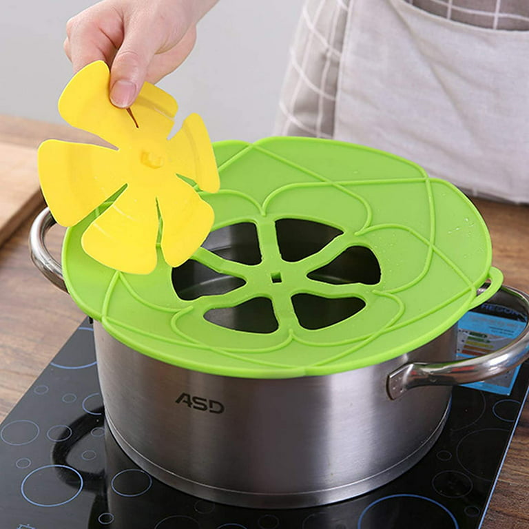 Universal Silicone Lid Spill Stopper Cover For Pot Pan Boil Over
