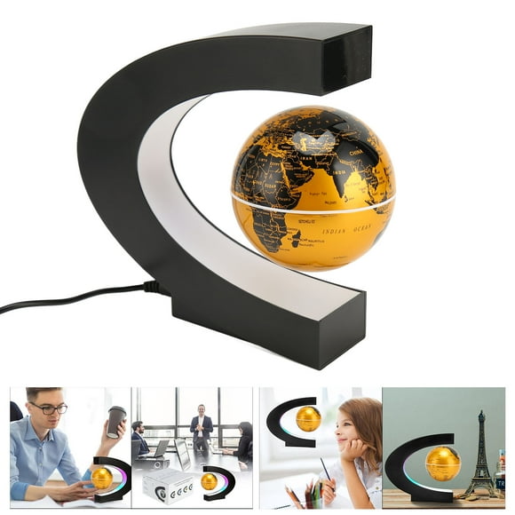 Floating Globe, 12V 1A Frosted Texture Levitation Globe for Office US Plug 100-240V,UK Plug 100-240V,EU Plug 100-240V,AU Plug 100-240V