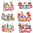 thumbnail image 2 of Letrero de madera con letras colgantes para Navidad, colgante de gnomo, Papá Noel, decoración de Feliz Navidad para el hogar, regalos de fiesta de Año Nuevo 2025, 2 of 5