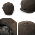 thumbnail image 4 of CoCopeaunts Wool Tweed Newsboy Cap Unisex Vintage Classic Casual Berets Hat Men Women Spring Winter Wild Warm Octagonal Cap, 4 of 7