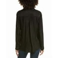 thumbnail image 2 of Side Stitch Womens Split Neck Pleated Tunic Top, 2 of 3