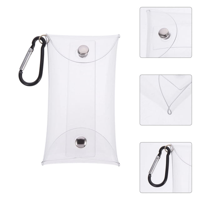 FELTECHELECTR Small Clear Wallet Coin Pouch Simple Portable 1Pcs Money Holder for Daily Use Back to School
