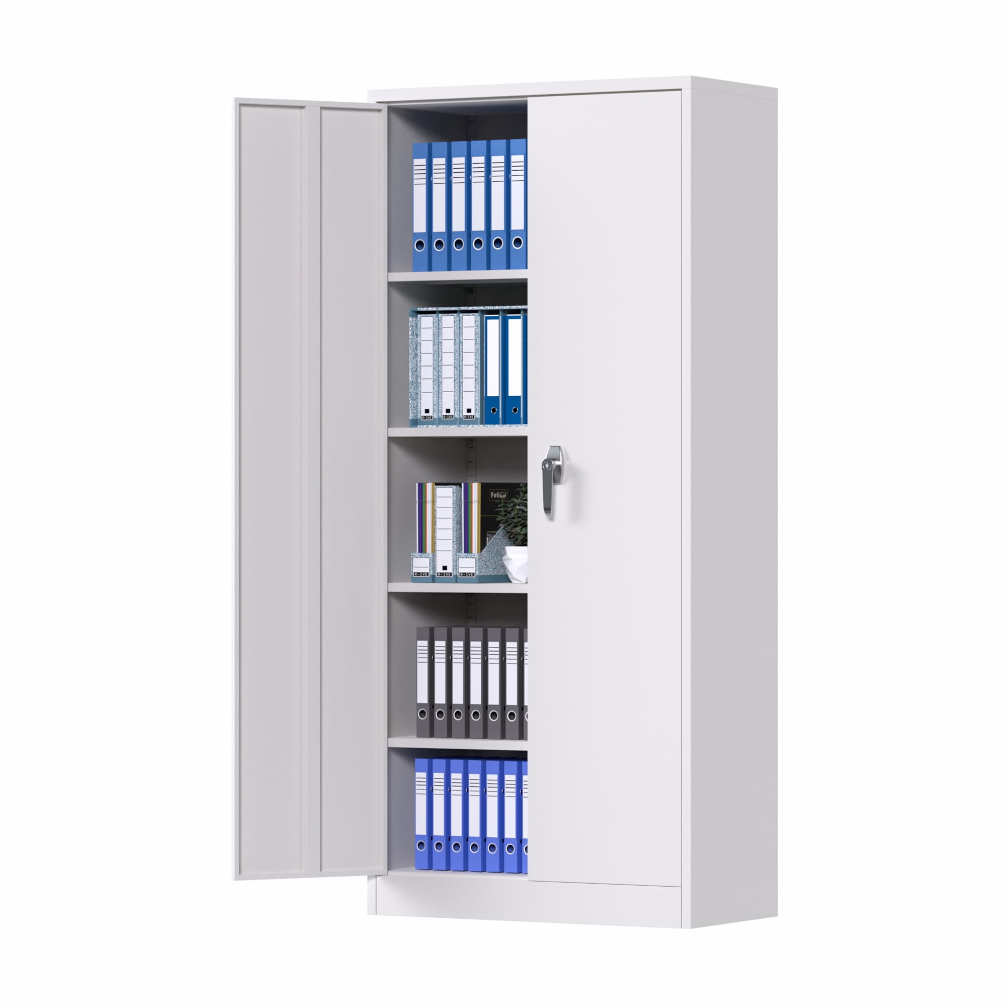AOBABO Metal storage with Shelves,Lockable Steel Storage
