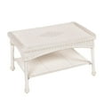 thumbnail image 1 of Pemberly Row Table Basse de Patio en Osier, Blanc, 1 of 7