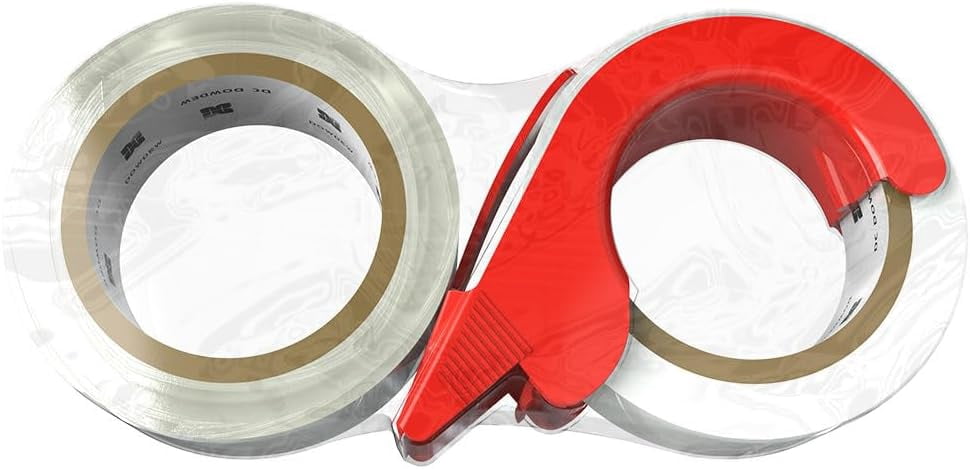 [110 total yards] Dispenser included clear packaging tape [2 packs] Packaging tape 1.88 inches 55 yards refill rolls for transportation mailing handling