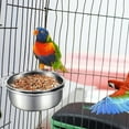 thumbnail image 5 of Naisfei 3 Pcs Bird Feeding Cups, Stainless Steel Bird Feeding Dish Cups,  Parrot Food Water Bowls with Clamp Holder, Bird Dishes for Bird Parrot Cockatiel, Chinchilla,Small Animal, 5 of 5