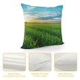 thumbnail image 4 of Creowell Sunset Grass Field Fashion Style Dirt-Resistant Throw Pillow Covers for Couch Sofa Bed Living Room Bedroom Home Decor Summer Pillowcase 1PC 18x18in, 4 of 5