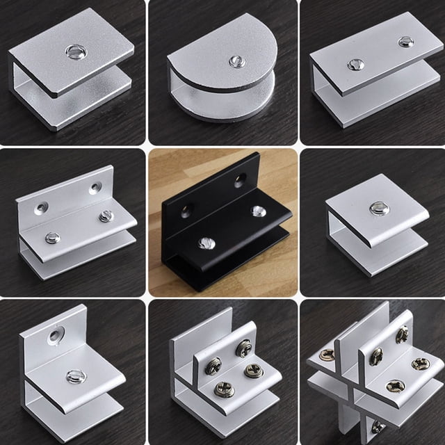 Ruiboury 10pcs/set Premium Glass Camp - Practical Beautiful Wall Bracket For Easy semi-circle black S