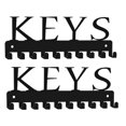 thumbnail image 1 of Key Hooks for Wall Key Hanger Iron Art Key Chain Holder Wall Mounted Key Holder Key Organizer for Entryway Hallway Keys, 1 of 7