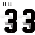 thumbnail image 1 of 5 Inch Modern Metal House Numbers, Metal Address Numbers and Letters, Black Door Mailbox Number, House Address Letter and Number for Office Home Farm Outside (Double 3), 1 of 8