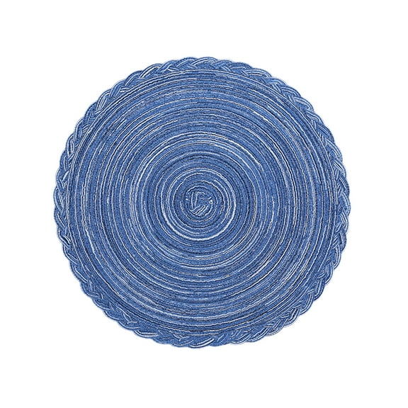 WZXPWT Ramie Yarn Dining Table Mat, Heat Insulation Pad, Waterproof Oil-Proof Placemat, Stylish Woven Table Decoration for Home & Restaurant, 36cm Round