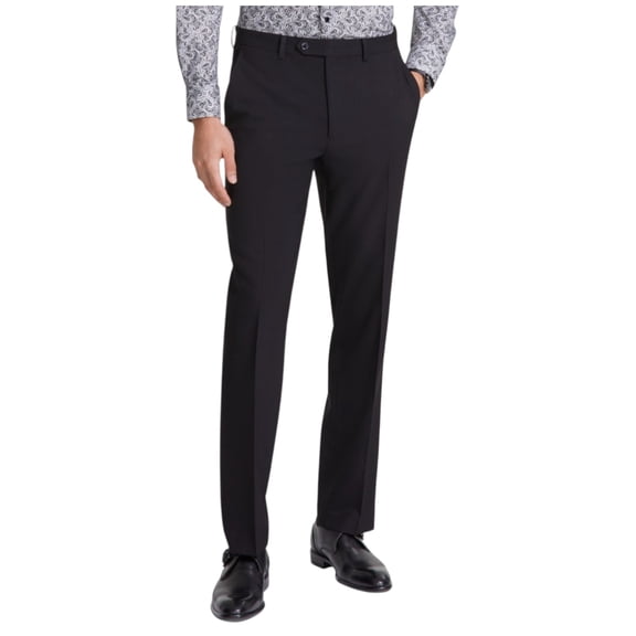 Tallia Mens Classic fit Dress Pants 34 / 32 Black Solid