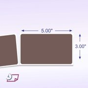 Next Day Labels, 3 X 5 Rectangle Inventory Color Coding Labels, 500 Per Roll Brown
