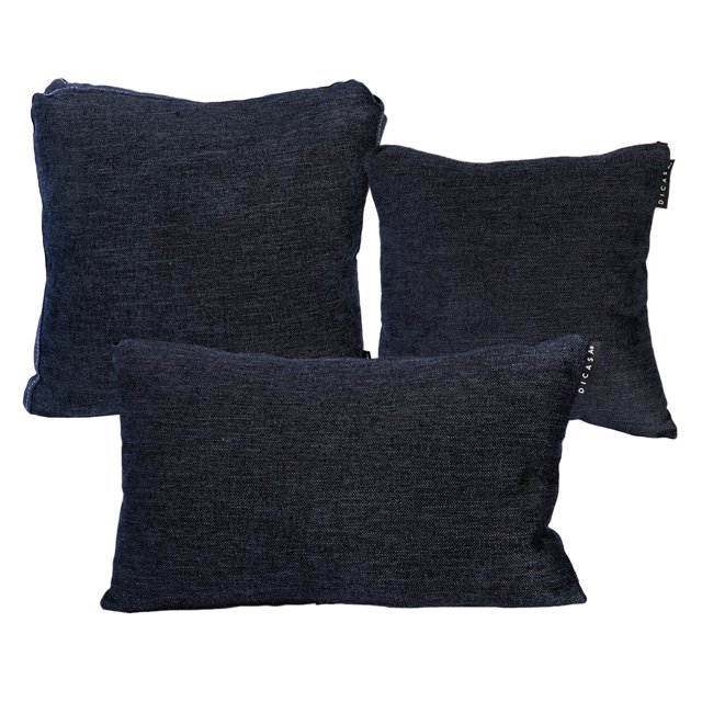 Set de 3 Cojínes Decorativos (1 Cuadrado Grande + 1 Cuadrado Chico + 1 Rectangular) DICASA Niza