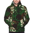 thumbnail image 2 of Bingfone Camouflage Skull Men's Drawstring Hoodie Long Sleeve Pocket Sweatshirts-X-Large, 2 of 6