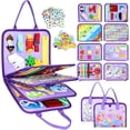 thumbnail image 1 of Libro sensorial Montessori Busy Board Esjay para niños pequeños, color morado, 1 of 6