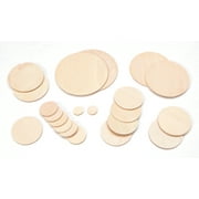 Darice Big Value Wood Circles, Assorted Sizes, 21 Pieces, Perfect for Crafts, Unisex