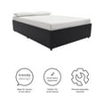 DHP Maven Platform Bed with Storage, Full, Black Faux leather