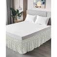 thumbnail image 4 of Sage Green Spring Floral Wrap Around Bed Skirts for Queen Bed 16" Drop,Bed Skirt with Adjustable Elastic Belt Dust Ruffle Bed Valance for Bedroom Hotel Luxury Summer Botanical Elegant Bed Frame Cover, 4 of 7