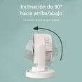 thumbnail image 4 of Pequeño Ventilador de Mesa 3-Velocidade,2000mah Recargable USB 5V Ventilador de Escritorio Portátil,Silencioso Fan,90° Oscilación Enfriador de Aire,para Domestico,Habitaciones,Oficina-Blanco, 4 of 6