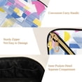 thumbnail image 5 of FORMRS Makeup Bag Travel Cosmetic Organizer for Women Fold Flat Zipper Pouch with Handle, Retro Simple Shapes, 5 of 8