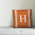 thumbnail image 2 of Creative Products Orange Farmhouse Stripes Monogram 18x18 Spun Poly Pillow, 2 of 2