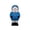 Blue, variant on Winter Snowman Resin Statue, Cute Snowman Figurine In Blue Puffer Coat and Knit Scarf, Festive Christmas Holiday Sculpture for Indoor Mantel Tabletop Shelf Home Display