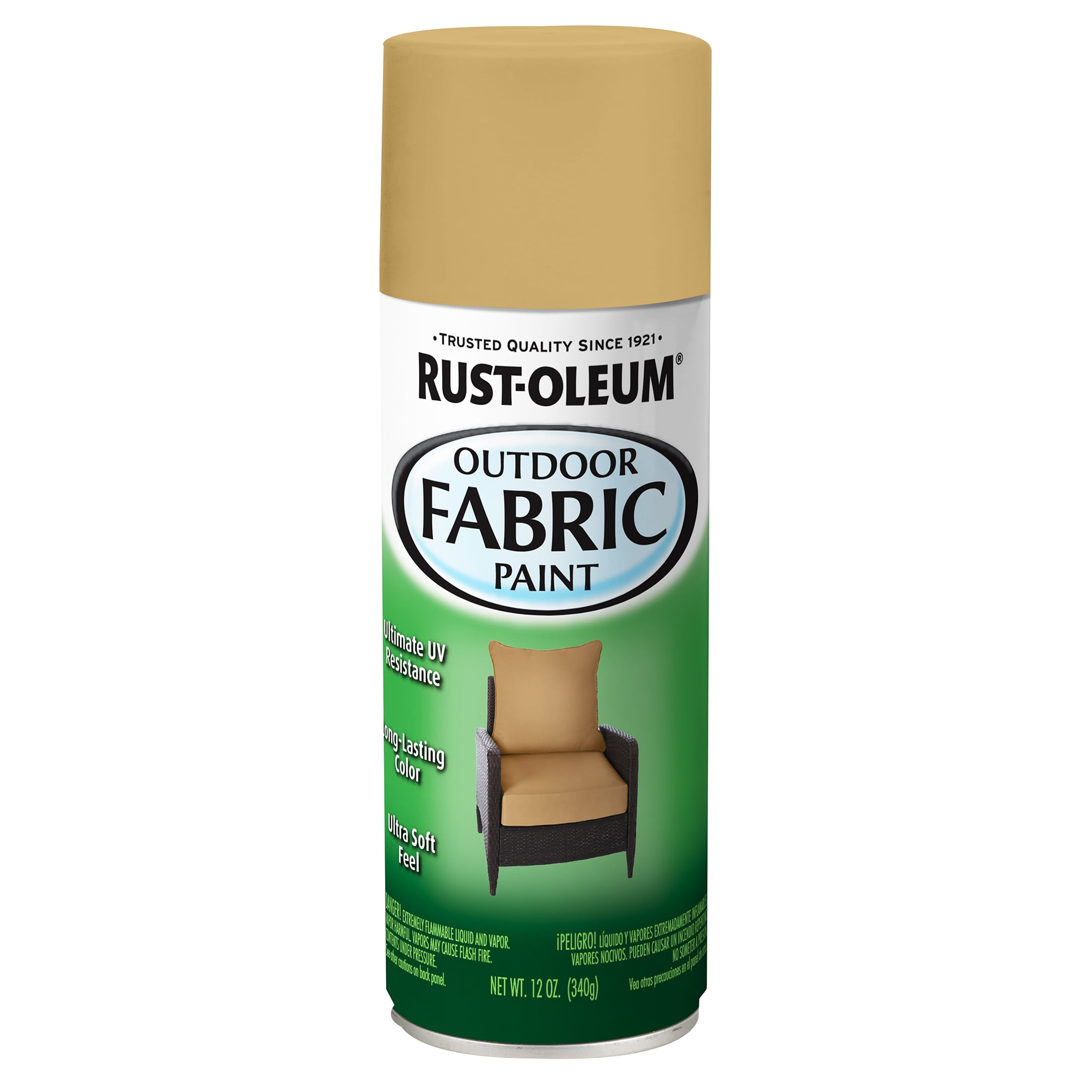 6 Pack, Khaki, Rust-Oleum Specialty Matte Outdoor Fabric Spray Paint- 12 oz