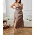 thumbnail image 6 of Plus Size Summer Dresses for Women Oversized Women's Sleepwear Soft Camisole Tops Spaghetti Strap Casual Womens Nightgown Brown, 6 of 8