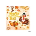 thumbnail image 2 of SDJMa 20 Pcs Happy Thanksgiving Paper Napkins, 6.5"x6.5" Gold Glitter Maple Leaves Pumpkin Turkey Disposable Napkins for Autumn Harvest Party Supplies Decorations, 2 of 8