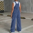 thumbnail image 5 of Onesies for Girls Girls 2 Piece Outfits Jumpsuit Sleeveless Romper Crop Top and Pants Set Loose Overalls with Pockets Casual, 5 of 8