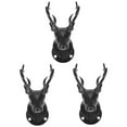 thumbnail image 4 of 3pcs Creative Deer Hanger Iron Art Wall Hook Decorative Antler Design Clothes Display Rack for Shop, 4 of 8