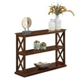 thumbnail image 3 of Coventry Console Table with Shelves in Espresso Wood Finish with "X" Side Frames, 3 of 6