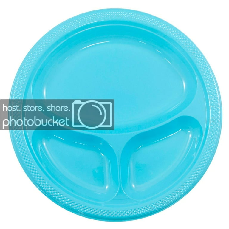 Aqua blue paper deals plates