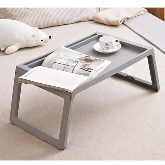 LEORX Small Foldable Table Folding Design Grey 1Pack