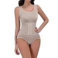 thumbnail image 3 of Waist Trainer Bodysuit for Women Abdomen Control Butt Lifting Compression Shapewear Breathable Underwear Breathable Shapewear with Wide Straps - High Waist Tummy Control Body Shaper Complexion L, 3 of 7