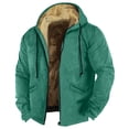 thumbnail image 1 of Men's Solid Color Jacket Men's Spring And Autumn Casual Trend Zipper Hooded Jacket 5XL, 1 of 3