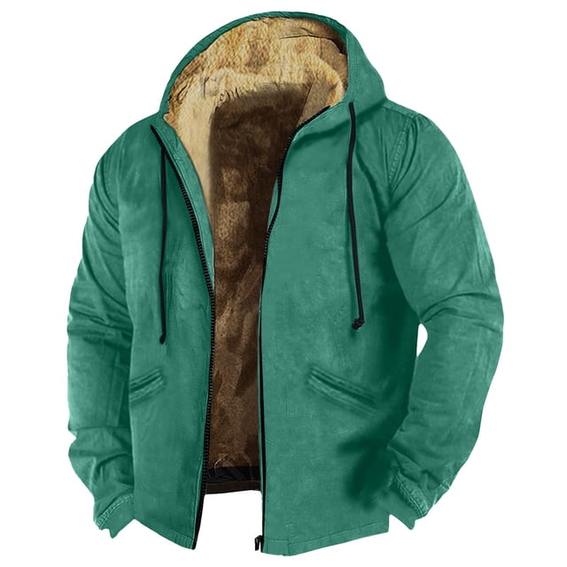 Men's Solid Color Jacket Men's Spring And Autumn Casual Trend Zipper Hooded Jacket 5XL